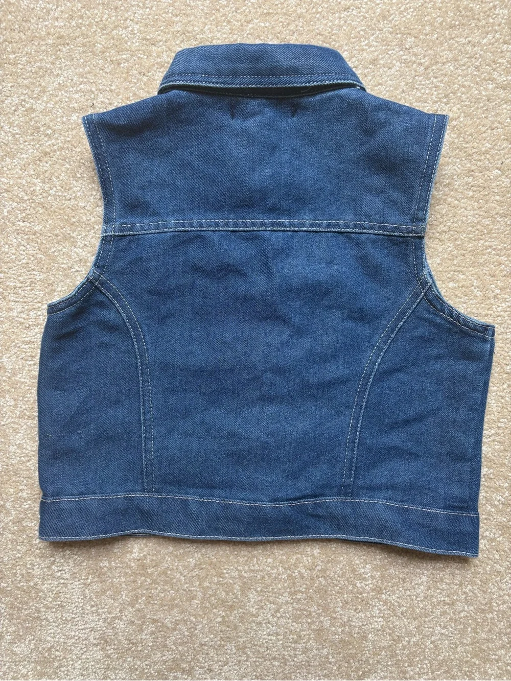 Limited Too Girls Blue Denim Button Vest